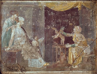 Woman selling Cupids, from Stabiae by Roman